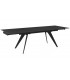 Mesa de comedor extensible grande cerámica imitación mármol negro mdmhogar