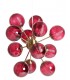 Lampara de techo grande metal dorado con 12  globos cristal rojo mdmhogar