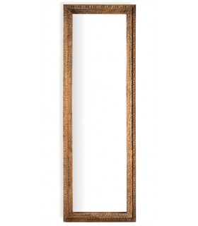 Espejo vestidor madera de mango natural tallado de manera artesanal mdmhogar