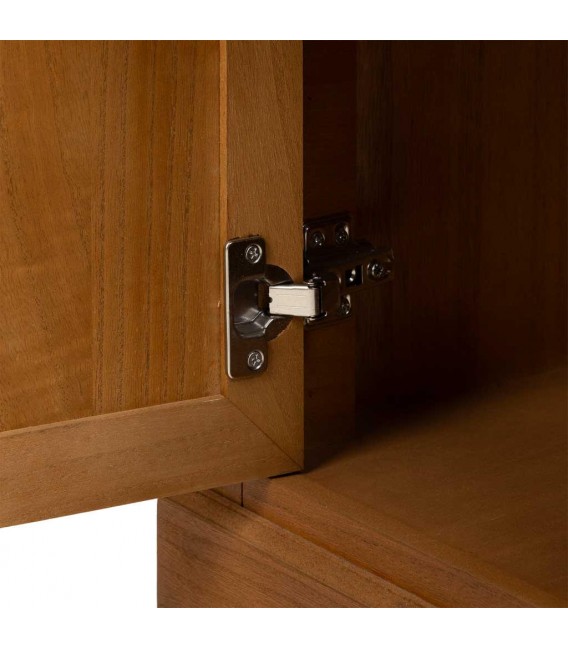 Mesita de noche madera teñida color cerezo mdmhogar