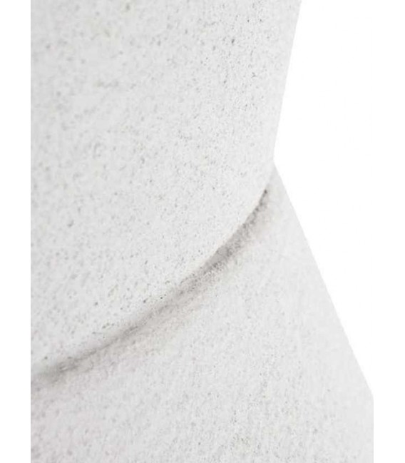 MESA DE COMEDOR REDONDA GRANDE 120 Ø X 76 ZENCA POLIRESINA EFECTO YESO Y MADERA