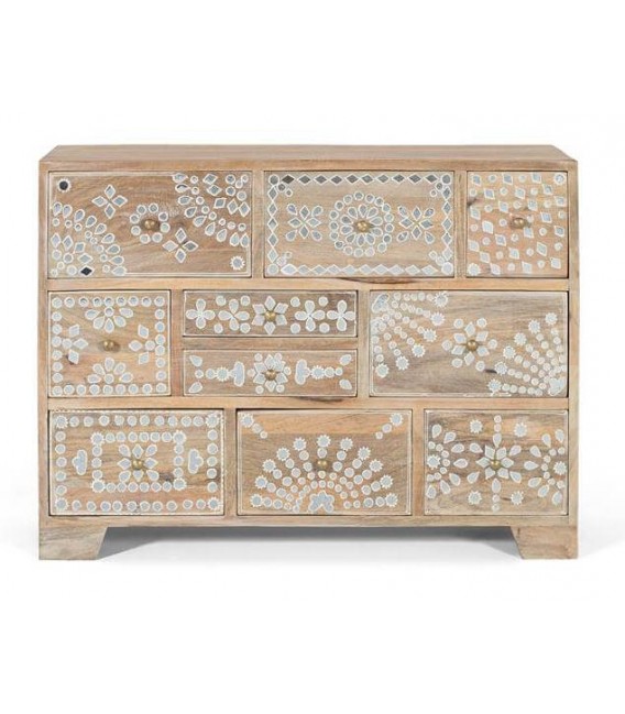 Cómoda pequeña madera maciza mdmhogar