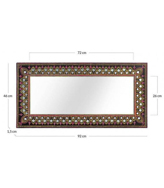 Espejo decorativo pintado a mano por artesanos mdmhogar
