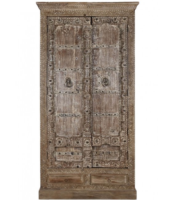 Armario alacena madera de teca tallada mano mdmhogar