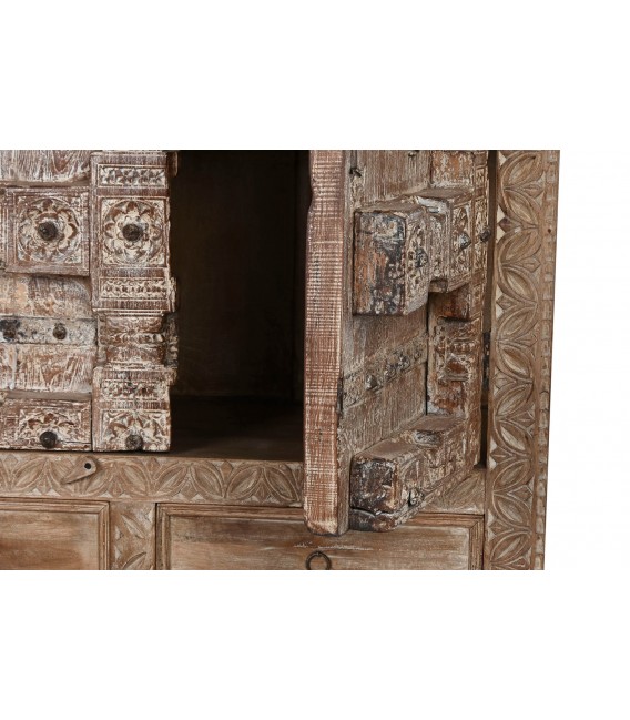 Armario alacena madera de teca tallada mano mdmhogar