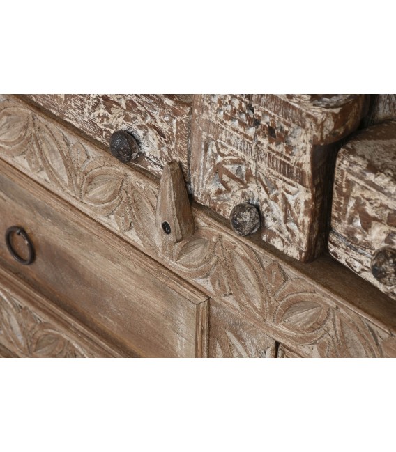 Armario alacena madera de teca tallada mano mdmhogar