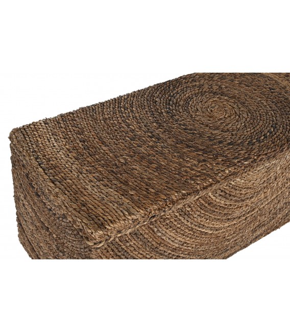 Baúl realizado en madera teñida en negro cubierta de fibra de coco mdmhogar