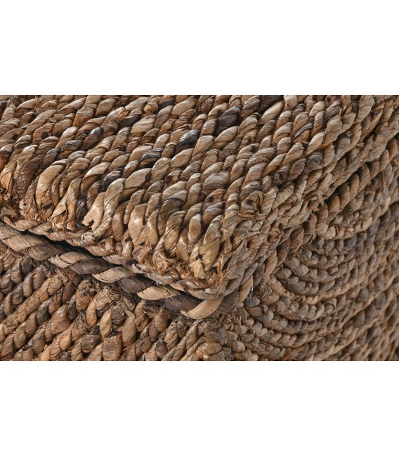 Baúl realizado en madera teñida en negro cubierta de fibra de coco mdmhogar