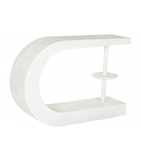 Consola de entrada madera dm blanco efecto yeso original mdmhogar