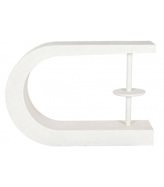 Consola de entrada madera dm blanco efecto yeso original mdmhogar