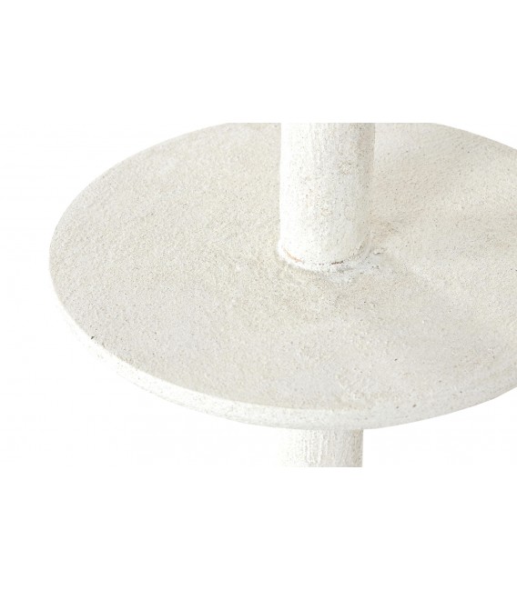 Consola de entrada madera dm blanco efecto yeso original mdmhogar