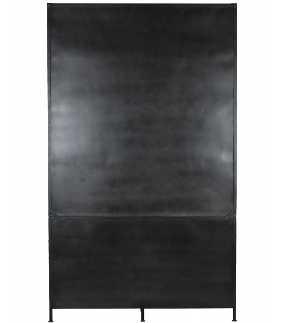 Vitrina grande realizada en metal negro de estilo industrial mdmhogar