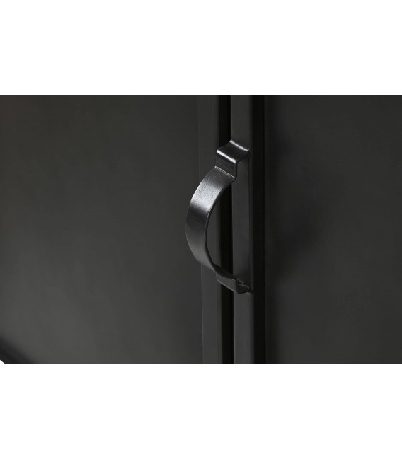 Vitrina grande realizada en metal negro de estilo industrial mdmhogar