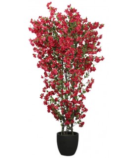 Planta artificial alta con maceta buganvilla roja y verde mdmhogar