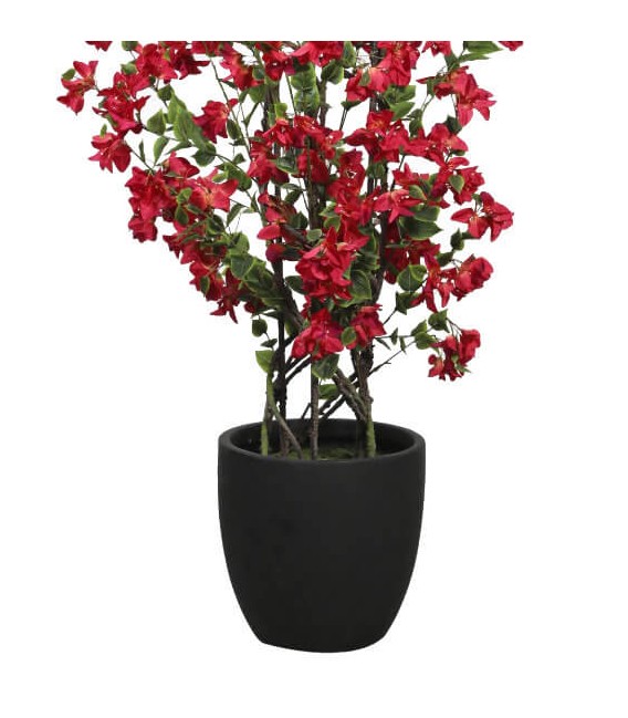Planta artificial alta con maceta buganvilla roja y verde mdmhogar