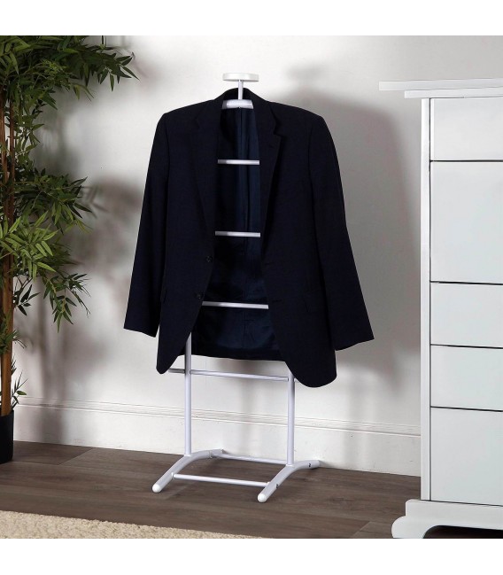 Galán de noche metal blanco robusto de gran capacidad  mdmhogar