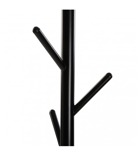 Perchero de pie metal negro con 5 colgadores  mdmhogar