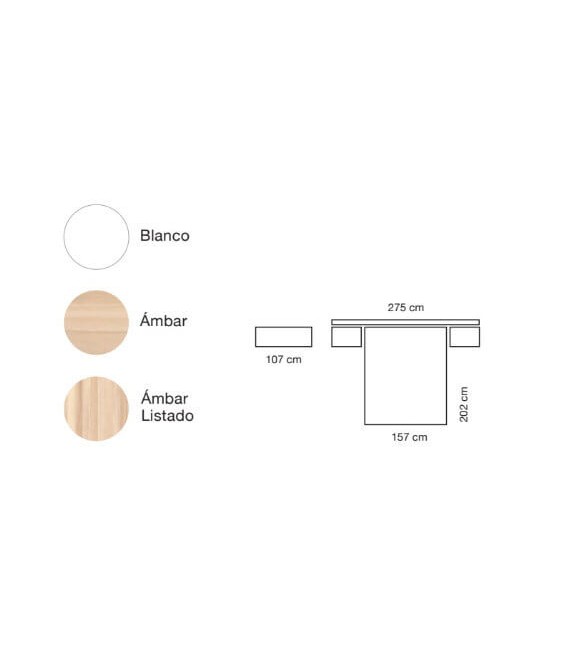 Dormitorio de matrimonio modular de calidad de fabricación nacional mdmhogar