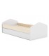 Cama nido madera pino natural y mdf lacado en blanco mdmhogar