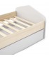 Cama nido madera pino natural y mdf lacado en blanco mdmhogar