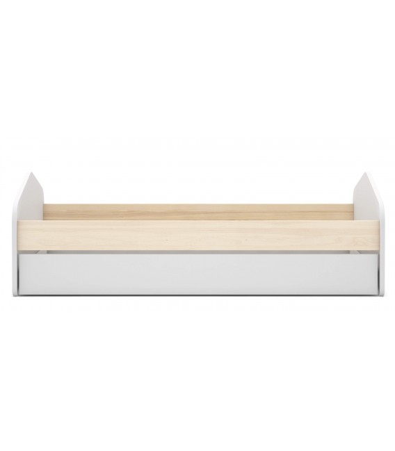 Cama nido madera pino natural y mdf lacado en blanco mdmhogar