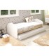 Cama nido madera pino natural y mdf lacado en blanco mdmhogar