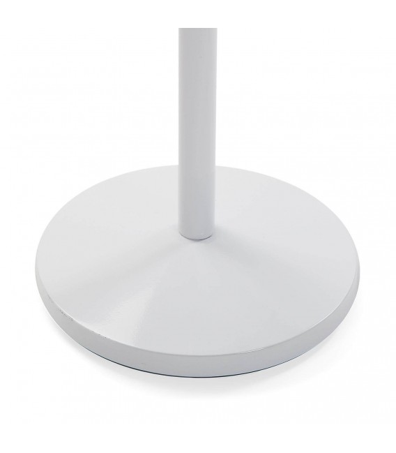 Perchero de pie metal blanco con 5 colgadores mdmhogar