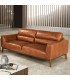 Sofá de 3 plazas de diseño moderno piel vacuno color marrón mdmhogar