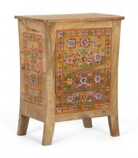 Mesita de noche grande madera mango mdmhogar