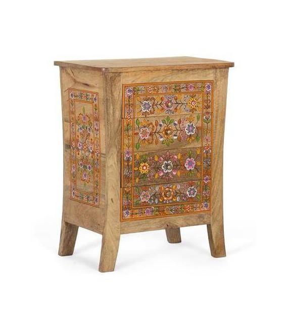 Mesita de noche grande madera mango mdmhogar