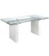 Mesa comedor extensible cristal templado mdmhogar
