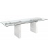 Mesa comedor extensible cristal templado mdmhogar