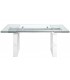 Mesa comedor extensible cristal templado mdmhogar