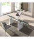 Mesa comedor extensible cristal templado mdmhogar
