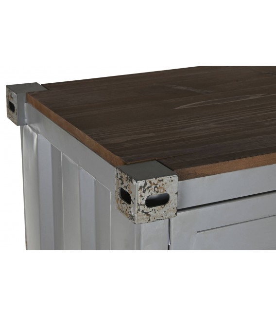 Armario ropero gris decapado vintage mdmhogar