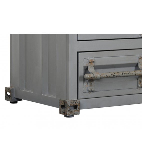 Armario ropero gris decapado vintage mdmhogar