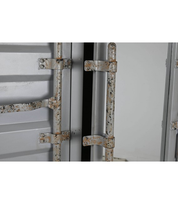 Armario ropero gris decapado vintage mdmhogar