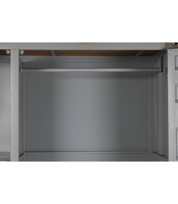 Armario ropero gris decapado vintage mdmhogar