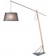 Lámpara de pie con pantalla de tela y regulable en distancia mdmhogar