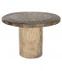 Mesa de comedor redonda madera de teca reciclada mdmhogar