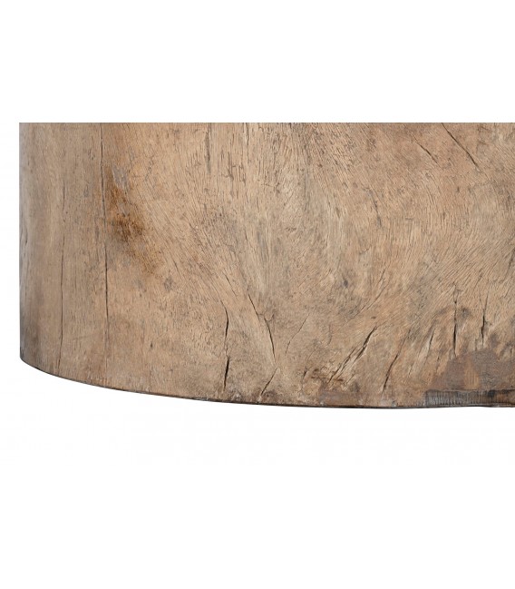 Mesa de comedor redonda madera de teca reciclada mdmhogar