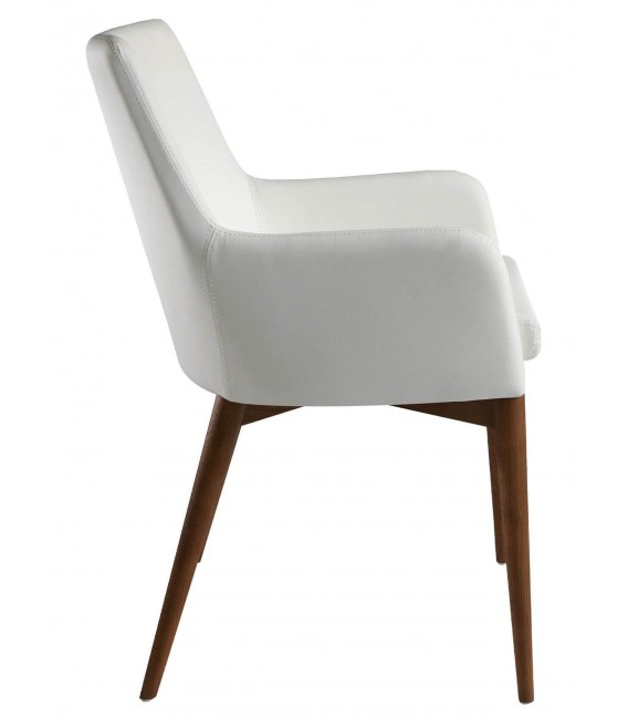 Sillón de comedor cómodo polipiel blanca mdmhogar