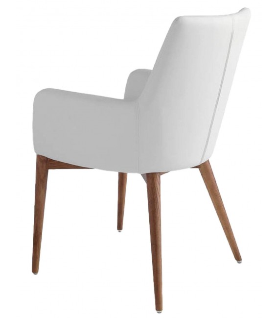 Sillón de comedor cómodo polipiel blanca mdmhogar