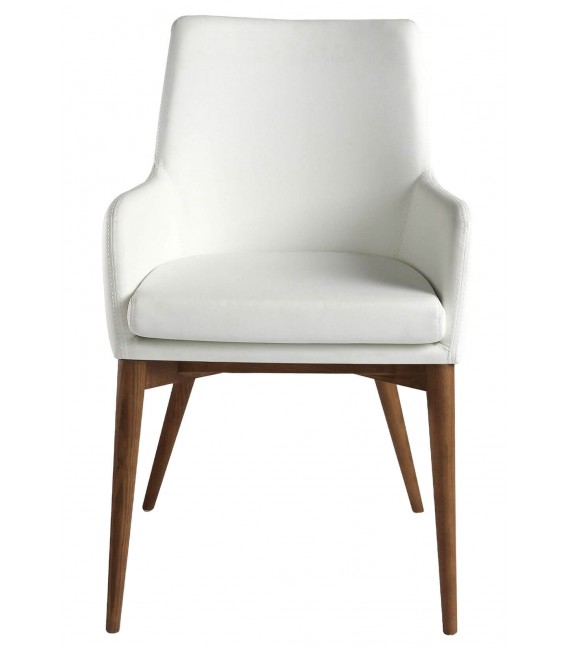 Sillón de comedor cómodo polipiel blanca mdmhogar