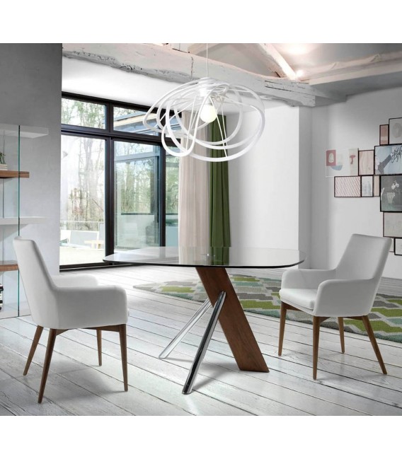 Sillón de comedor cómodo polipiel blanca mdmhogar