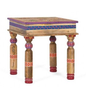 Mesita auxiliar madera de mango mdmhogar