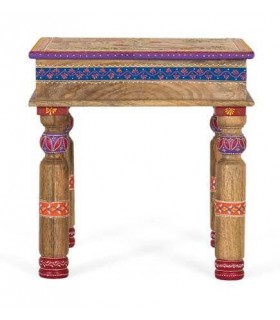 Mesita auxiliar madera de mango mdmhogar