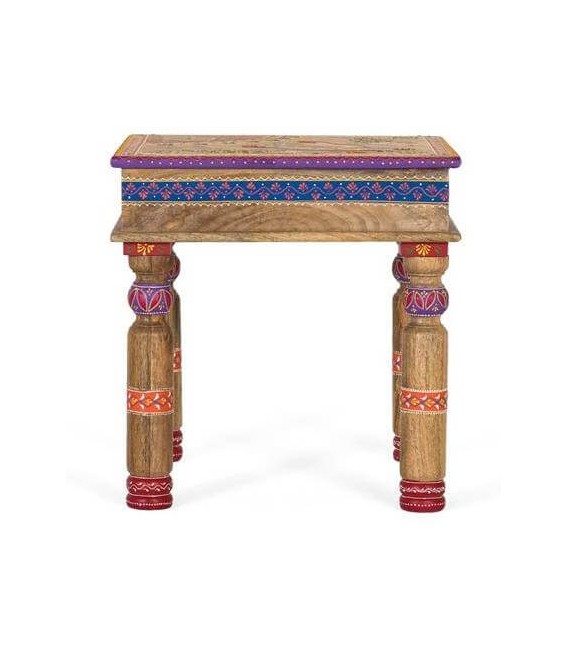 Mesita auxiliar madera de mango mdmhogar