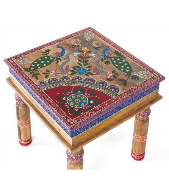 Mesita auxiliar madera de mango mdmhogar