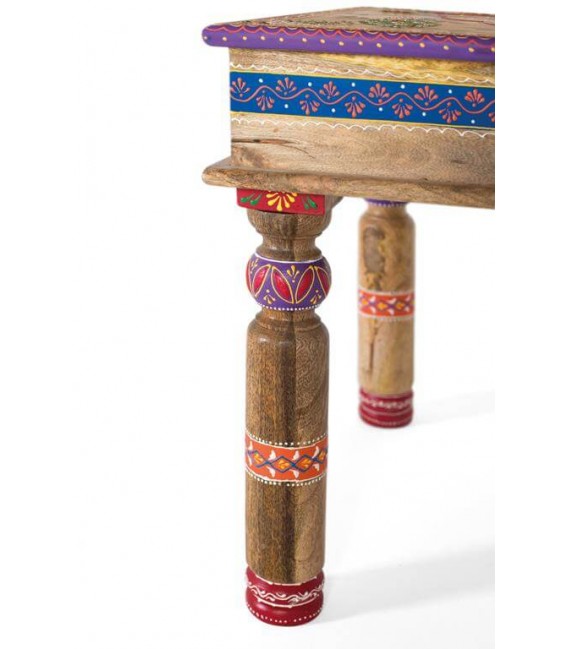 Mesita auxiliar madera de mango mdmhogar